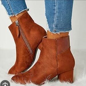 Brown Suede Ankle Boots